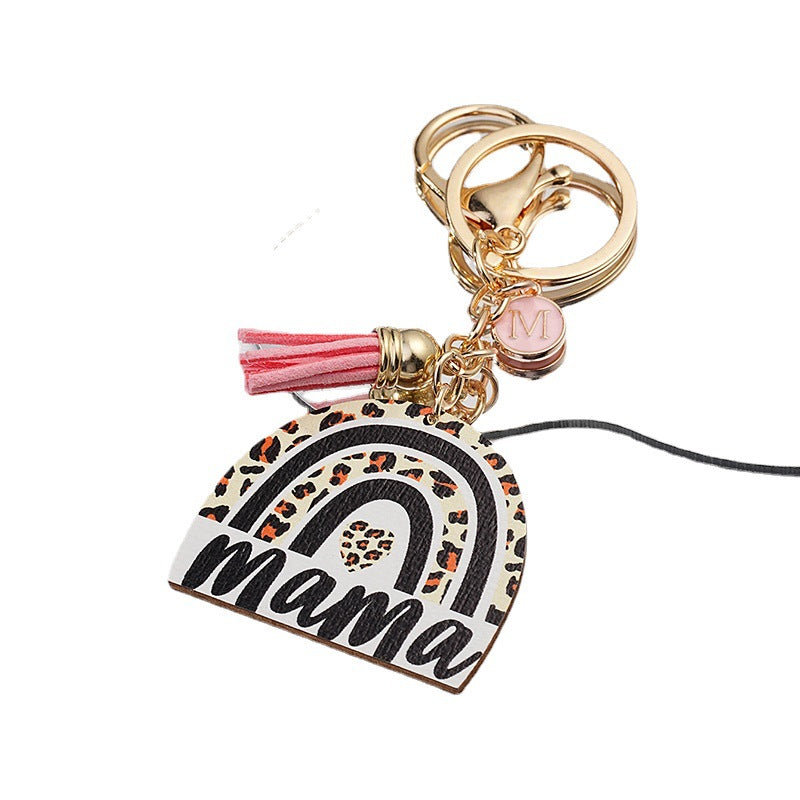 Día de la madre al por mayor Rainbow Gift Metal Keychain